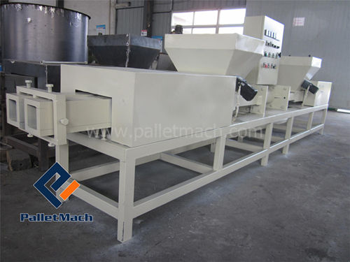 compressed wood pallet block making machine