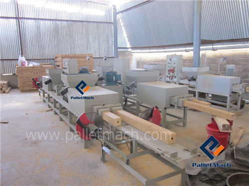 wood pallet block machines