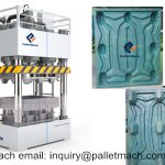 Compressed plastic pallet machine