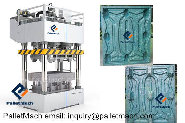 Compressed plastic pallet machine